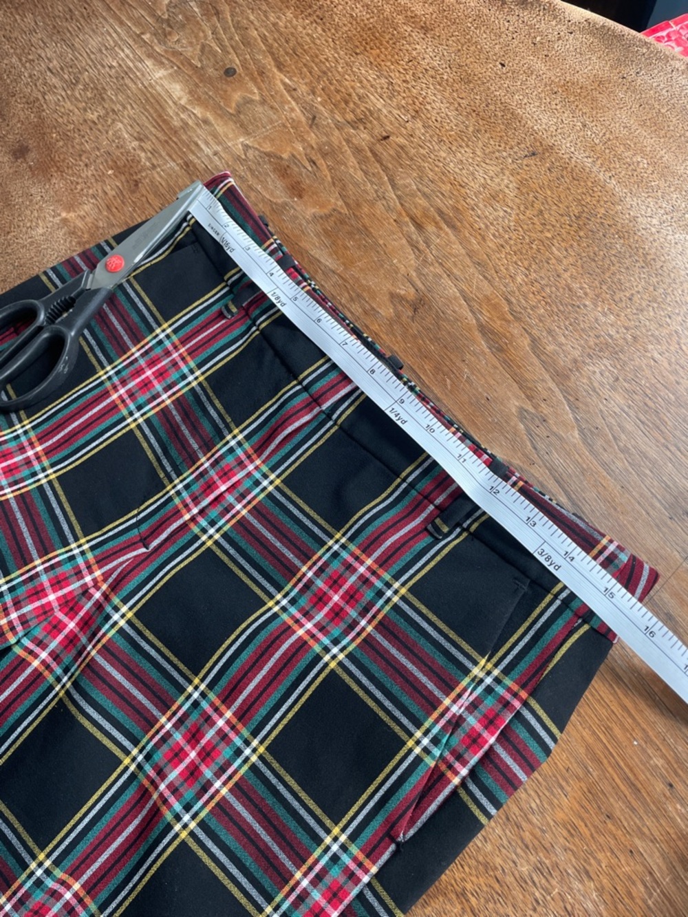J. Crew Skinny Plaid Pants in Black, Red and Yellow Tartan - Picture 7 of 10